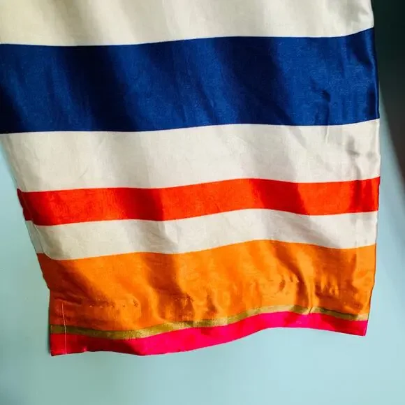 Alice + Olivia Larissa Open Pleat Pants in Rainbow Reef Size 4 - Picture 8 of 9